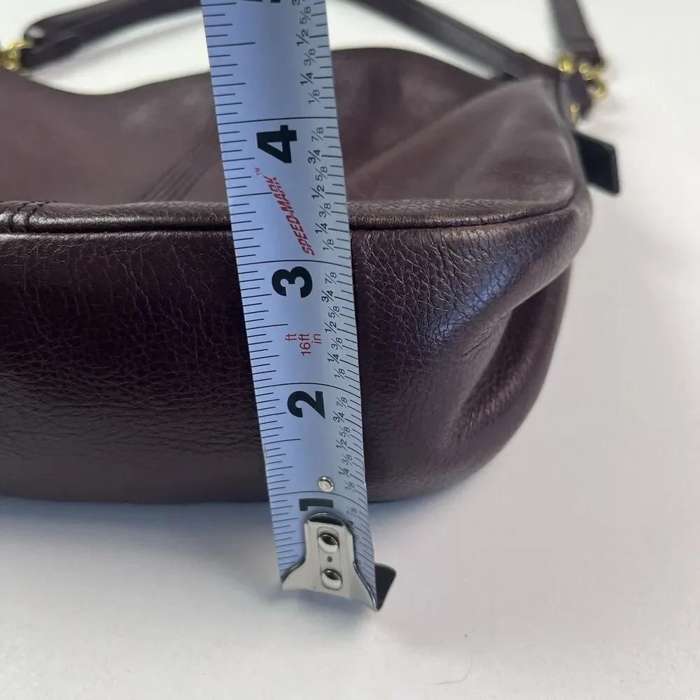 Fossil Jolie Leather Hobo Bag Burgundy Oxblood Crossbody Classic Preppy Purse